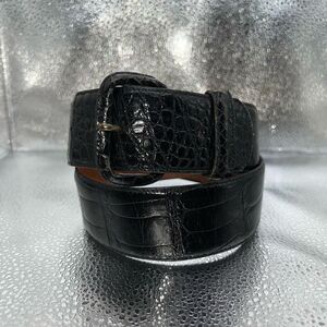 Vintage Torino Wide American Alligator Belt Women’s Size Medium Black USA Made